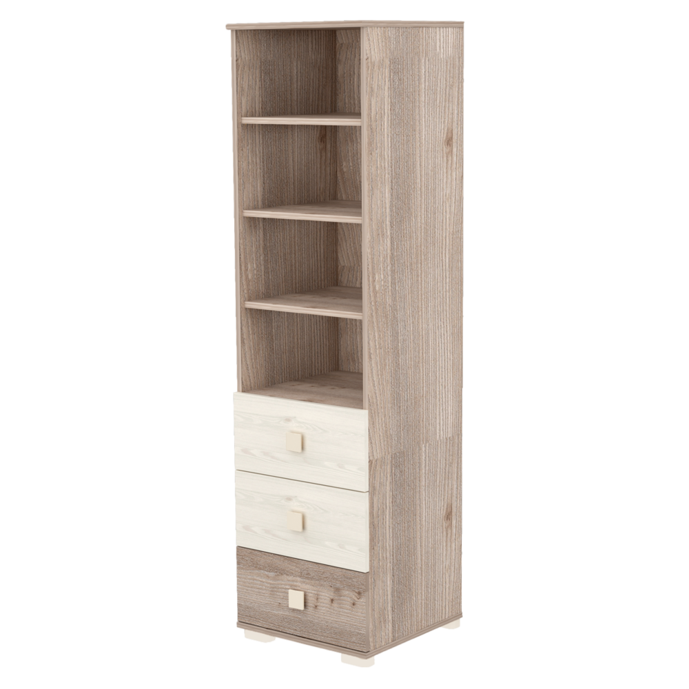 3 fiókos nyitott szekrény Krém-Fűz