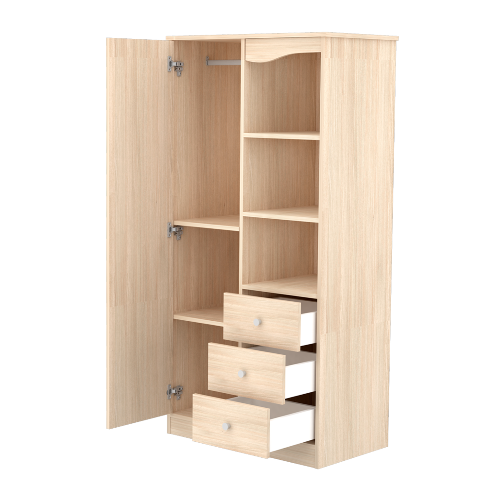 1 ajtós 3 fiókos állószekrény Borostyán